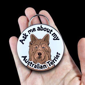 Australian Terrier Dog Bottle Opener Keychain Accessories 2.25"